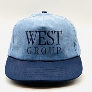 Vintage West Group SnapBack Hat Cap 90s Blue